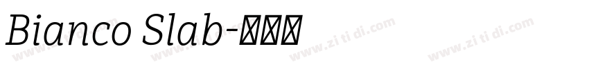 Bianco Slab字体转换